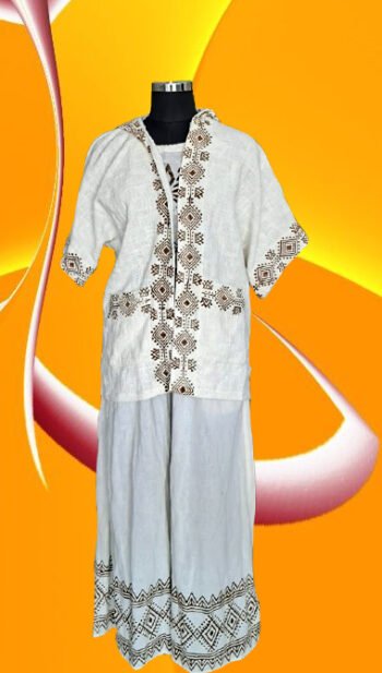 VANYA Hand-Block Printed Cotton 3-Piece Co-ord Set
