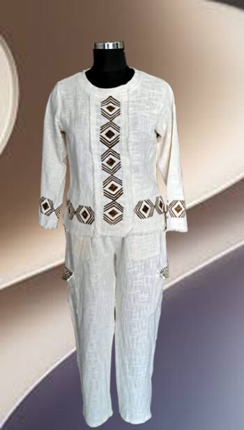 Vanya Unisex Cotton-Hemp Hand-Block Cargo Co-ord Set