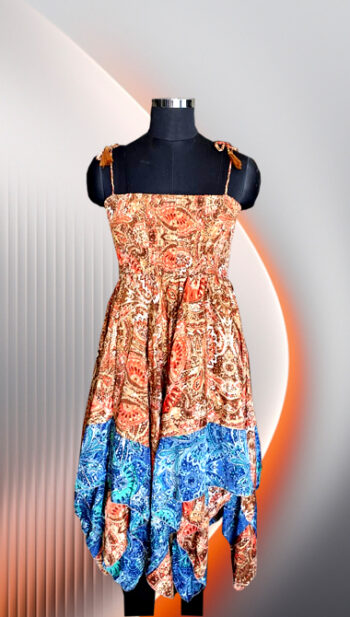 Rasgulla Paisley Silk-Blend Bobbin Mini Dress