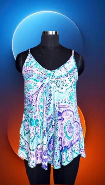 Vanya Aria Paisley Silk-Blend Camisole